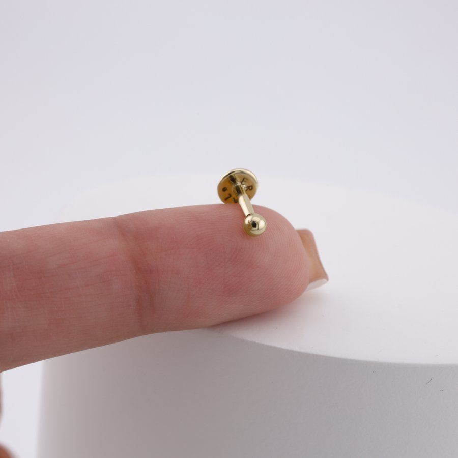 Золотая серьга Пирсинг Lemon Gleamgold