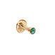 Золотая серьга с натуральным изумрудом Пирсинг Emerald Elia