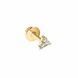 Золота Сережка Пірсинг з діамантами 0,02ct Diamond Lemon GoldenBloom (S)