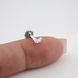 Золотая Серьга Пирсинг с бриллиантами 0,01/0,006ct Diamond White Moonlight