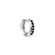 Золотая серьга-кликер c черными бриллиантами 0,06ct для Пирсинга Diamond White Feel