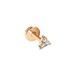 Золота Сережка Пірсинг з діамантами 0,025ct Diamond GoldenBloom (S)
