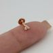 Золота Сережка Пірсинг з діамантами 0,025ct Diamond GoldenBloom (S)