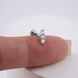 Золотая Серьга Пирсинг с бриллиантами 0,06ct Diamond White Gleam