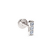 Золотая Серьга Пирсинг с бриллиантами 0,06ct Diamond White Gleam