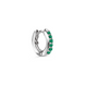 Золота Сережка-клікер з Натуральним смарагдом Пірсинг Emerald White Feel