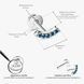 Золотая Серьга Пирсинг с сапфирами White Sapphire Smile