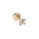 Золота Сережка Пірсинг з діамантом 0,06ct Diamond Aura