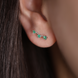 Золотая Серьга-кликер с Натуральным изумрудом Пирсинг Emerald White Astra (R)