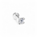 Золота Сережка Пірсинг з діамантом 0,1ct Diamond White Aura (M)
