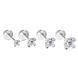 Золота Сережка Пірсинг з діамантом 0,1ct Diamond White Aura (M)