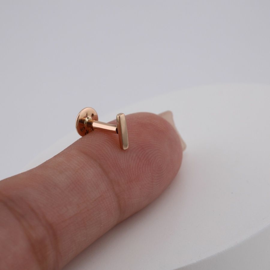 Золотая Серьга Пирсинг Minimal
