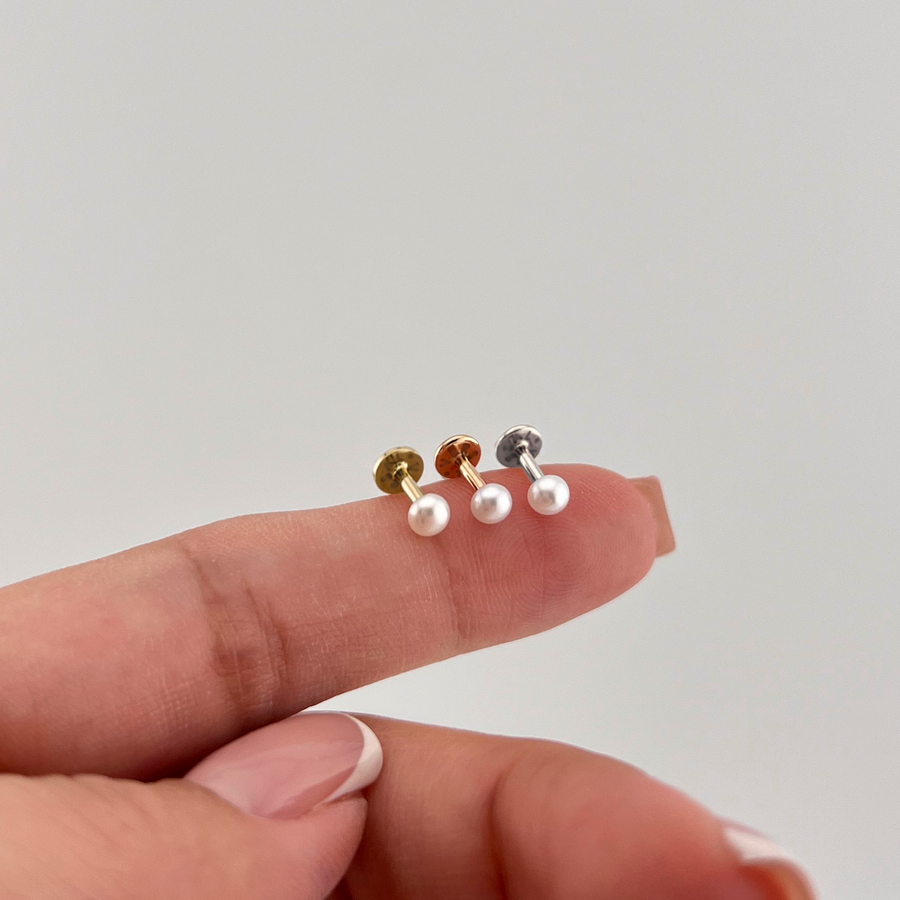 Золота Сережка Пірсинг Lemon Pearl
