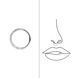 Золотая серьга для пирсинга носа White Solya Nose