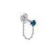 Золота Сережка Пірсинг з сапфіром 0,08ct Sapphire White Era 20mm