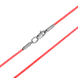 Красный ювелирный шнурок с серебряным замком