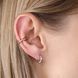 Золота Сережка-клікер для Пірсингу White Cozy 8mm