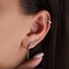 Золотая серьга-кликер для пирсинга White Bussin