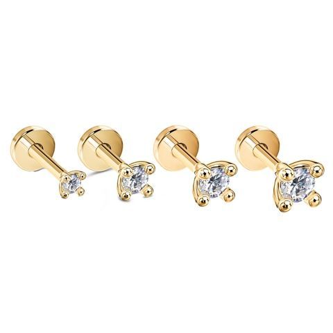 Золота Сережка Пірсинг Lemon Aura 8mm