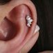 Золота Сережка Пірсинг White Crown
