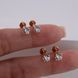Золотые Серьги Пирсинг с бриллиантами 0,5ct Diamond Aurora