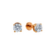 Золотые Серьги Пирсинг с бриллиантами 0,5ct Diamond Aurora