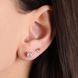 Золотые Серьги Пирсинг с бриллиантами 0,5ct Diamond Aurora