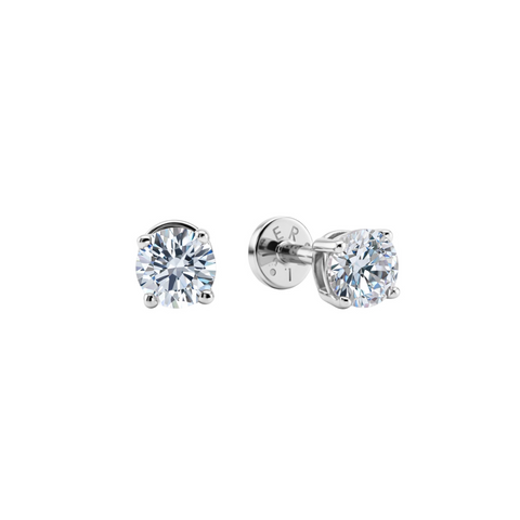 Золоті Сережки Пірсинг з діамантами 0,3ct Diamond White Olivia