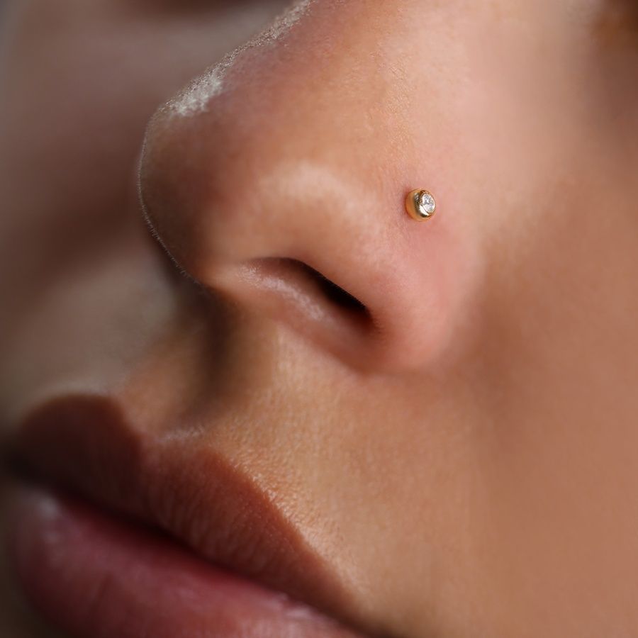 Золотая Серьга Пирсинг Luminique Nose