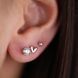 Золотые Серьги Пирсинг с бриллиантами 0,5ct Diamond White Aurora
