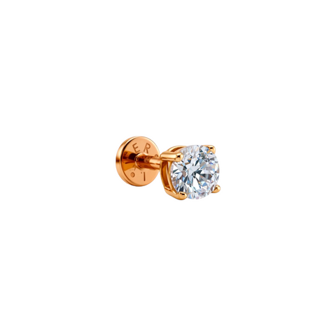 Золота Сережка Пірсинг з діамантом 0,3ct Diamond Olivia Uno