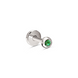 Золотая Серьга Пирсинг с Натуральным изумрудом Emerald White Luminique (S)