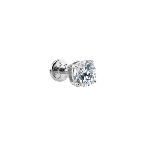 Золота Сережка Пірсинг з діамантом 0,5ct Diamond White Aurora Uno