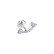 Золота Сережка Пірсинг у стилі Tiffany White T Smile
