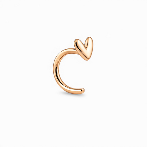 Золота Сережка для Пірсингу Hugz Heart
