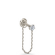 Золотая Серьга Пирсинг с бриллиантом 0,07ct Diamond White Era