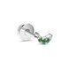 Золотая Серьга Пирсинг White Moonlight green