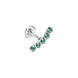 Золотая Серьга с Натуральными изумрудами Пирсинг Emerald White Lira