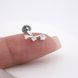 Золота Сережка Пірсинг з діамантами 0,11ct Diamond White Astra