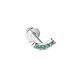Золота Сережка з Натуральними смарагдами Пірсинг Emerald White Smile