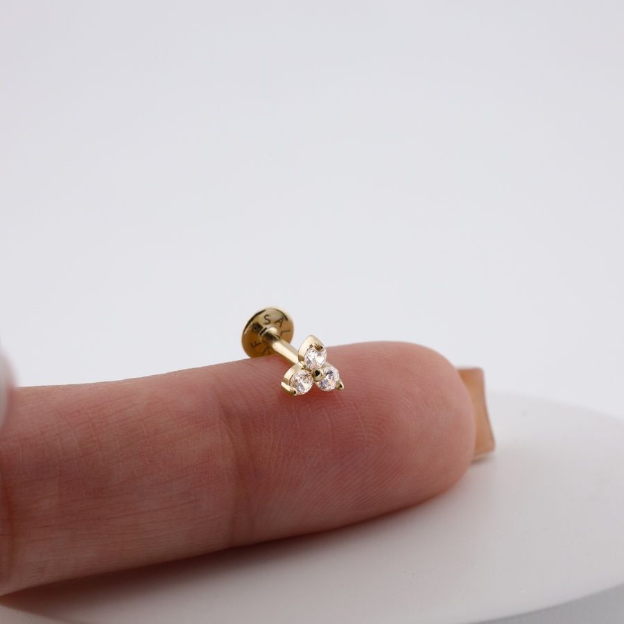 Золота Сережка Пірсинг Lemon GoldenBloom